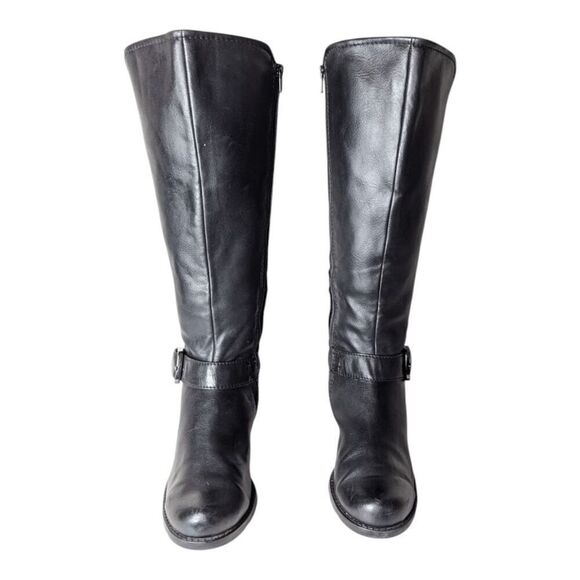 BARETRAPS Sasson Tall Black Leather Riding Boot Size 9M-WC - Picture 4 of 9